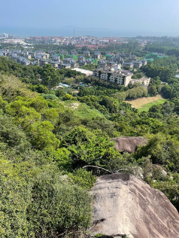 下午爬了一条新路线，日头恶毒，石头上都是羊屎，枯枝败叶也多，只能慢慢挪