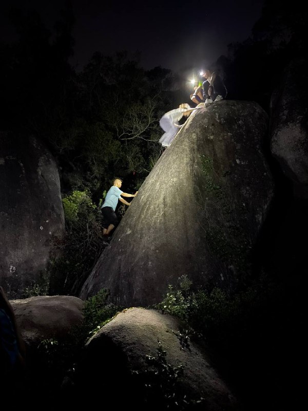 刚摘完野杨梅，又到了夜爬顺便抓知了猴的季节