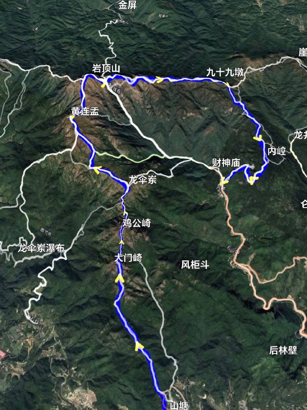 上次五山穿越没走九十九墩，这次终于全程走完了