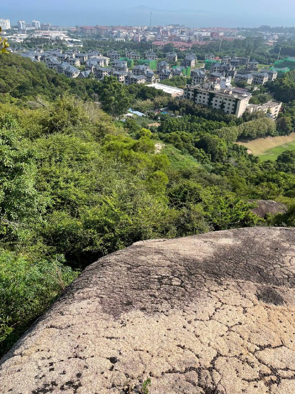 下午爬了一条新路线，日头恶毒，石头上都是羊屎，枯枝败叶也多，只能慢慢挪